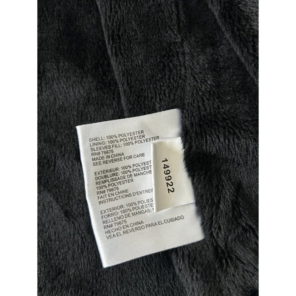 Michael Kors Black Gray Camouflage Hooded Jacket Size L Zippers Pockets